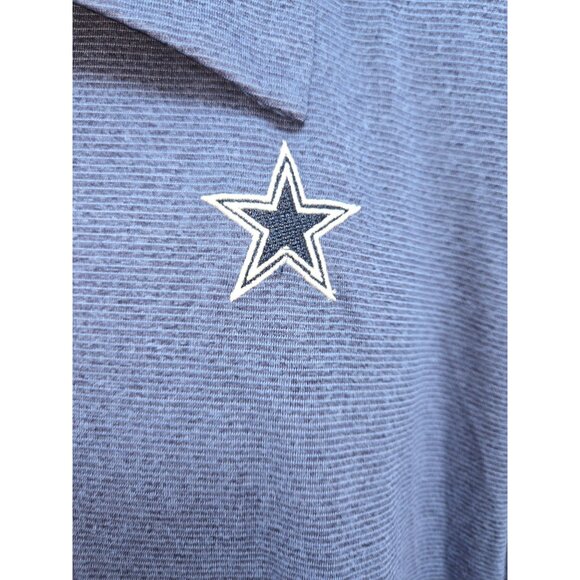 Dallas Cowboys Authentic 2XL Blue Polo Shirt Mens Collared Short Sleeve Polyeste - Picture 5 of 6